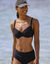 Haut de maillot de bain avec armatures uni Solaro - forme minimiseur (noir)