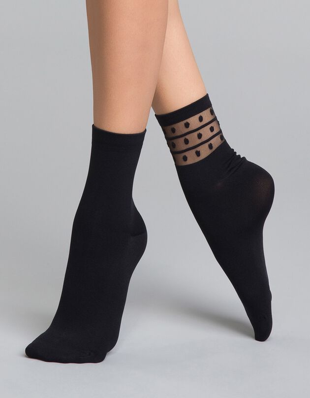 Chaussettes femme microfibre invisible seconde peau Skin - lot de 2 (noir)