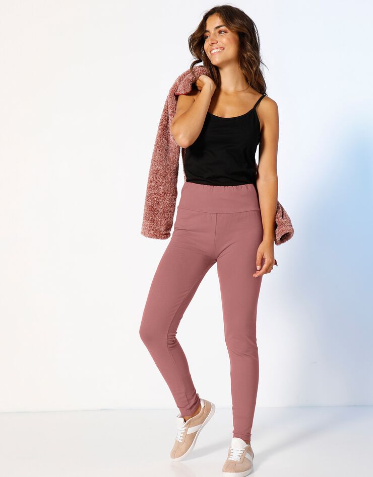 Legging taille haute spécial froid (bois de rose) Legging taille haute spécial froid (bois de rose)