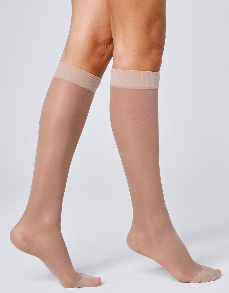 Mi-bas anti fatigue 140 deniers - lot de 2 paires (beige) Mi-bas anti fatigue 140 deniers - lot de 2 paires (beige)