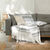 Plaid jeté multicolore coton tissage artisanal (gris perle)