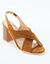 Sandales croisées à talon (beige)