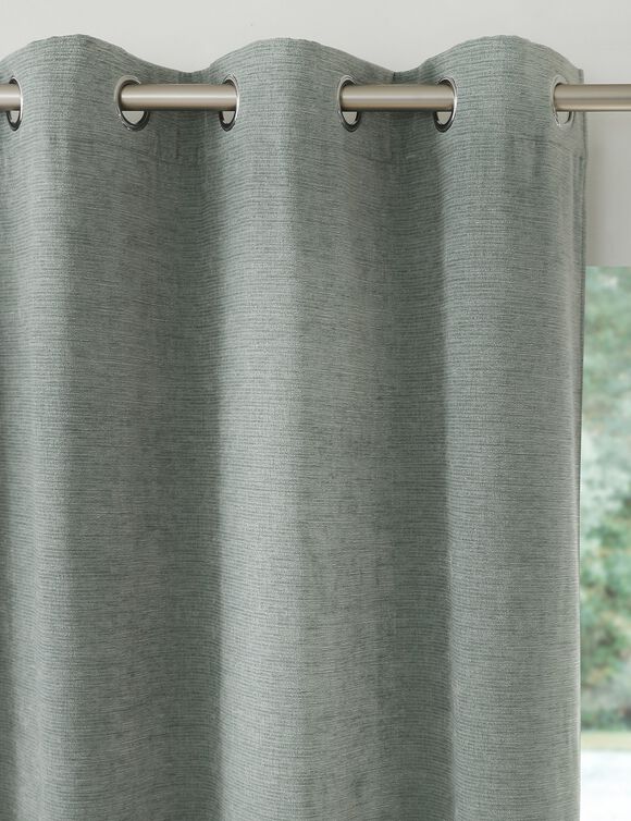 Rideau en fil effet chenille (eucalyptus)