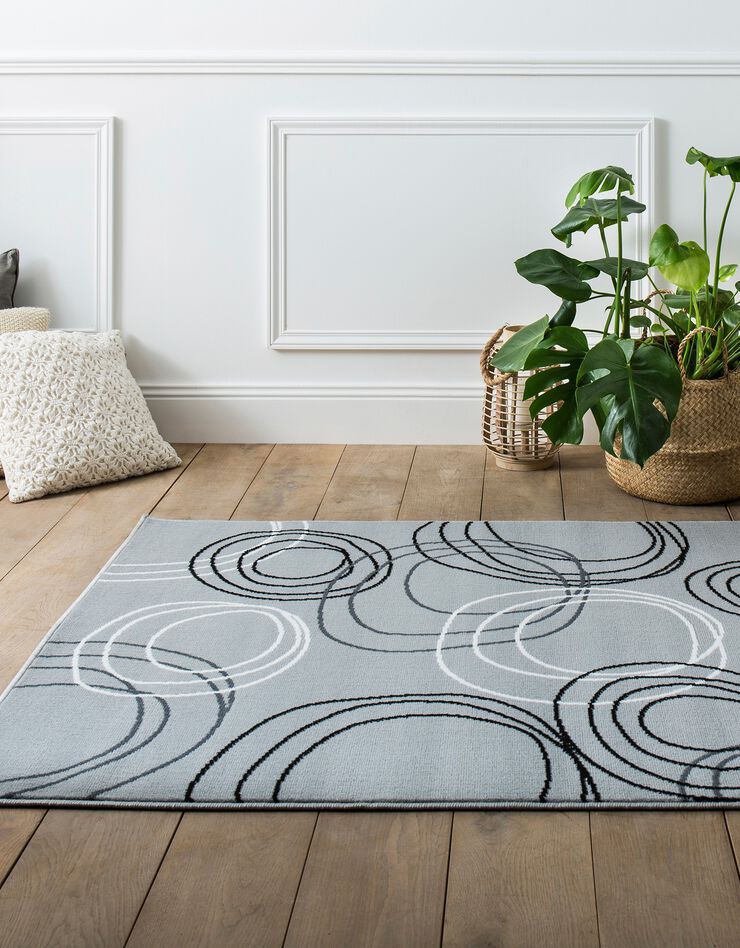 Tapis motifs cercles (gris) Tapis motifs cercles (gris)