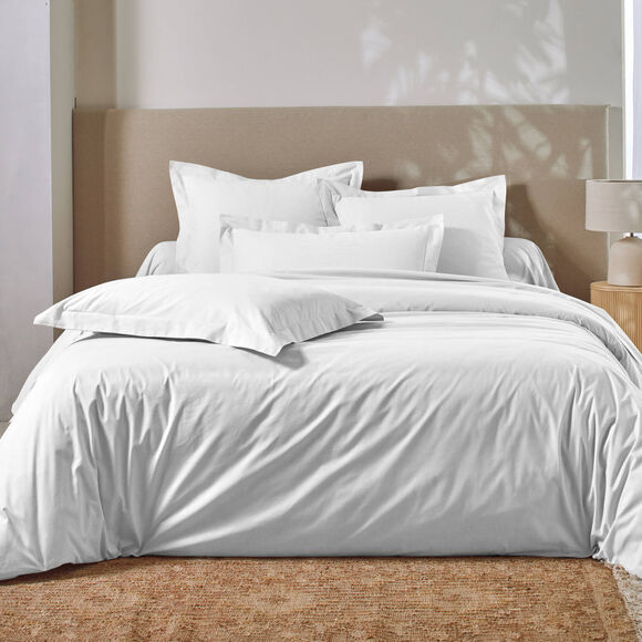Linge de lit uni - coton bio** (blanc)
