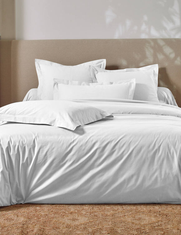 Linge de lit uni - coton bio** (blanc)