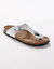 Sandales entredoigts cuir, boucle réglable (argenté)