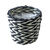 Bougie parfumée et panier tressé (noir / blanc)