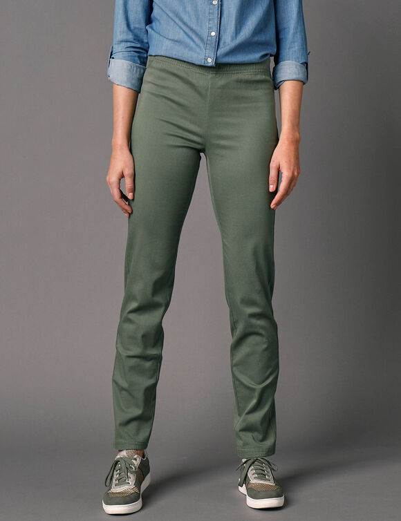 Pantalon sculptant, ceinture ventre plat (vert mousse)