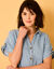 Robe-chemisier longue en jean, manches courtes (bleached)
