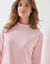 T-shirt col "cheminée" maille micro-polaire - chaleur intense (rose)