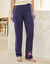 Pantalon pyjama motif floral (marine)