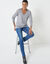 Pull col V, toucher doux (gris chiné)
