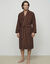 Peignoir mixte adulte col kimono - &eacute;ponge bouclette 380 g/m&sup2; (chocolat)