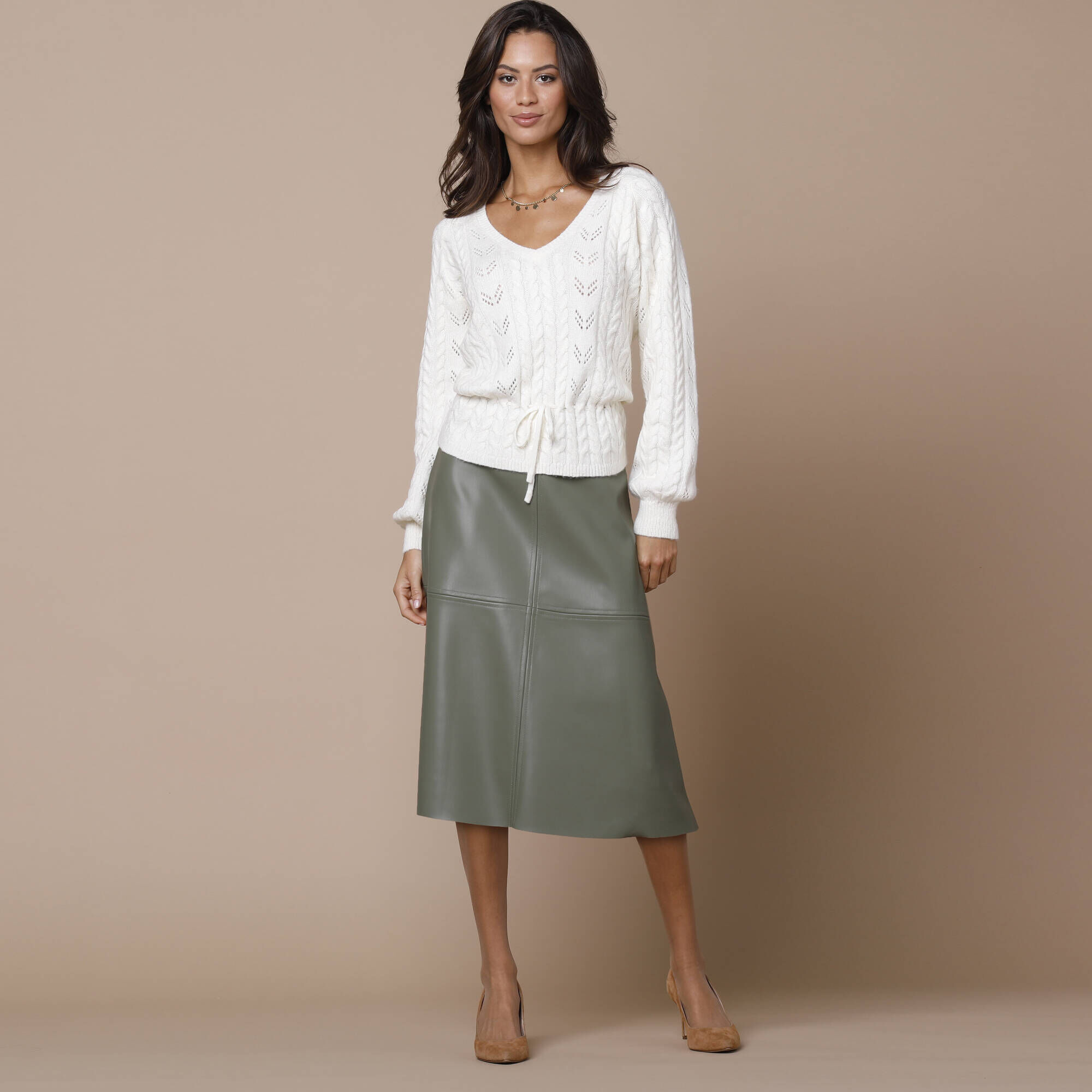 Pieces - Blouse à manches courtes en broderie anglaise à détails