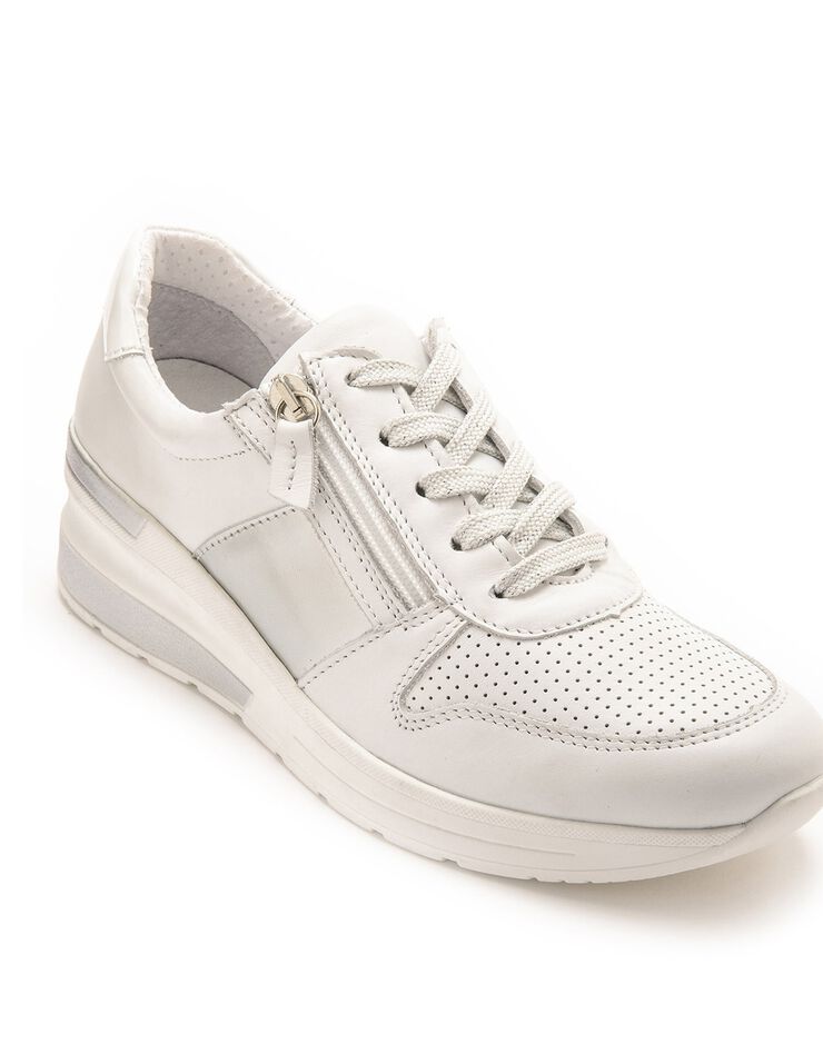 Basket compensées lacées et zippées - blanc (blanc) Basket compensées lacées et zippées - blanc (blanc)