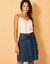Caraco uni, polyester recyclé(**) (blanc)