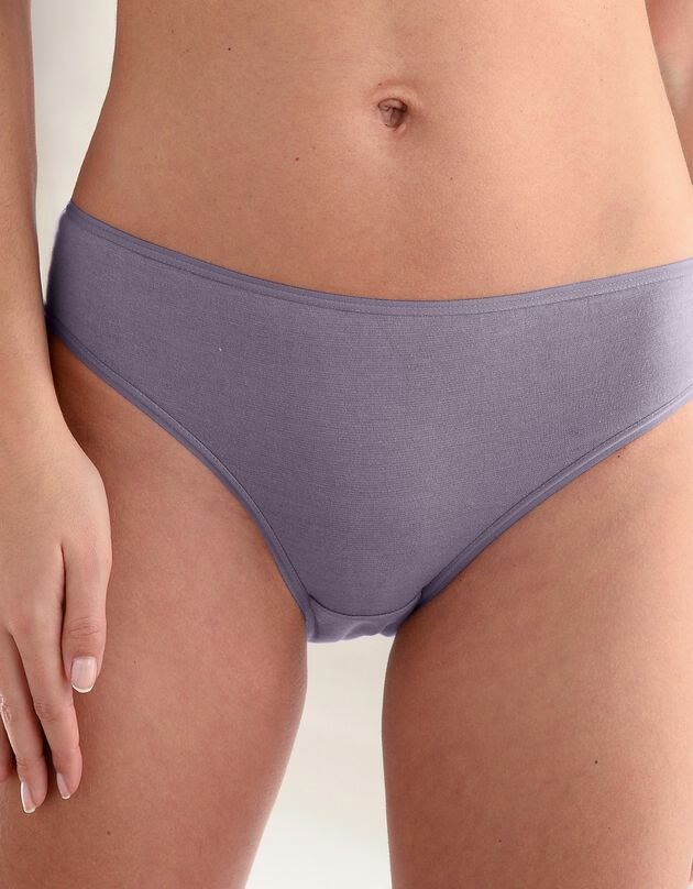 Culotte forme taï en coton extensible uni – lot de 10  (bleu / rose)