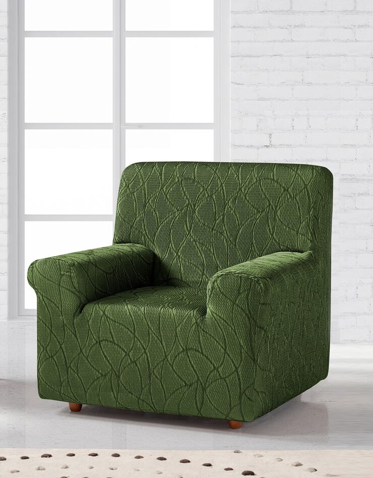 Housse fauteuil et canapé préformée "Alexia" (vert)