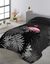 Couette imprimée polyester Flamant Rose 200g/m² (noir / rose)
