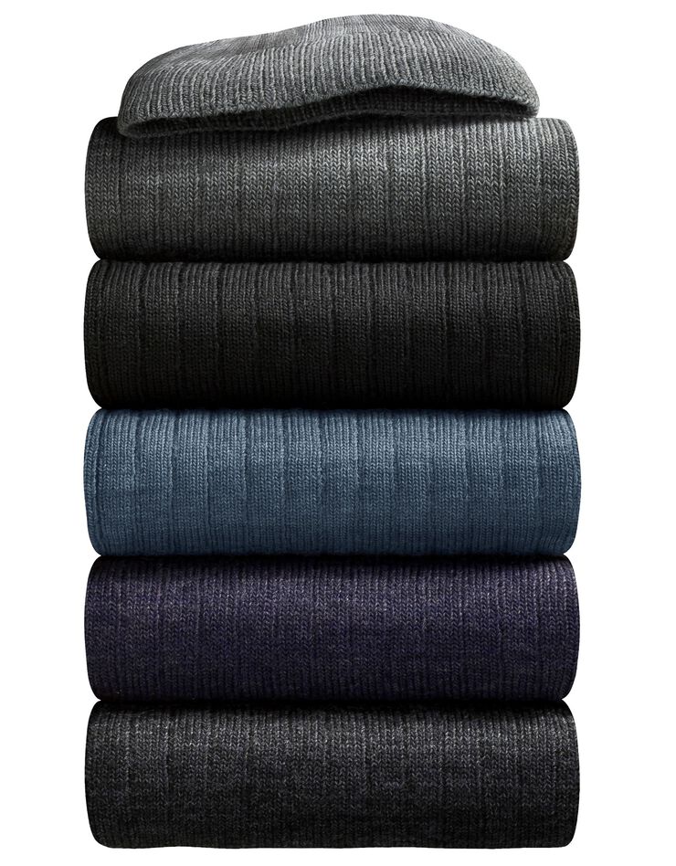 Mi-chaussettes Thermoperle® 90% laine - lot de 2 paires (bleu jean) Mi-chaussettes Thermoperle® 90% laine - lot de 2 paires (bleu jean)