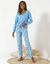 Haut de pyjama manches longues uni (bleu)