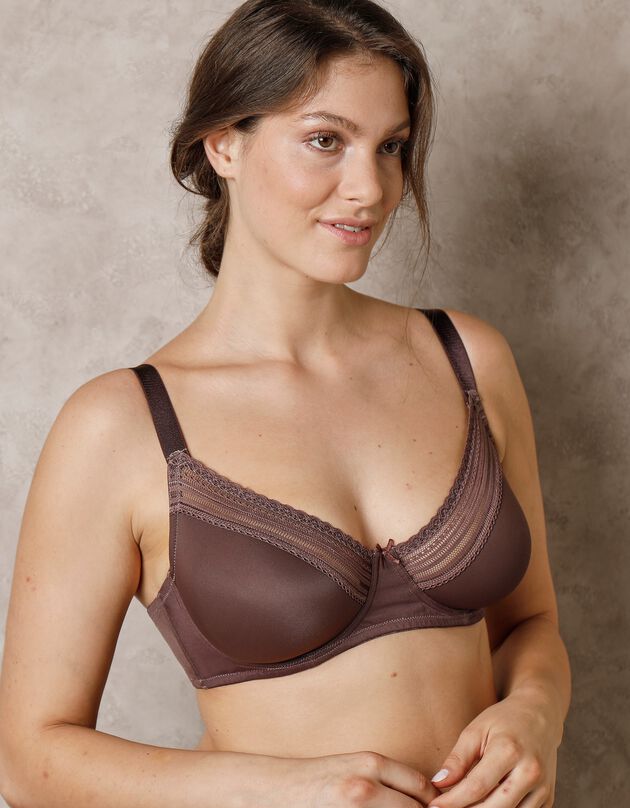 Soutien-gorge invisible forme corbeille bonnets moulés Albury - avec armatures (marron glacé)
