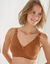 Soutien-gorge coton embo&icirc;tant sans armatures - lot de 2 (caramel + bleu)