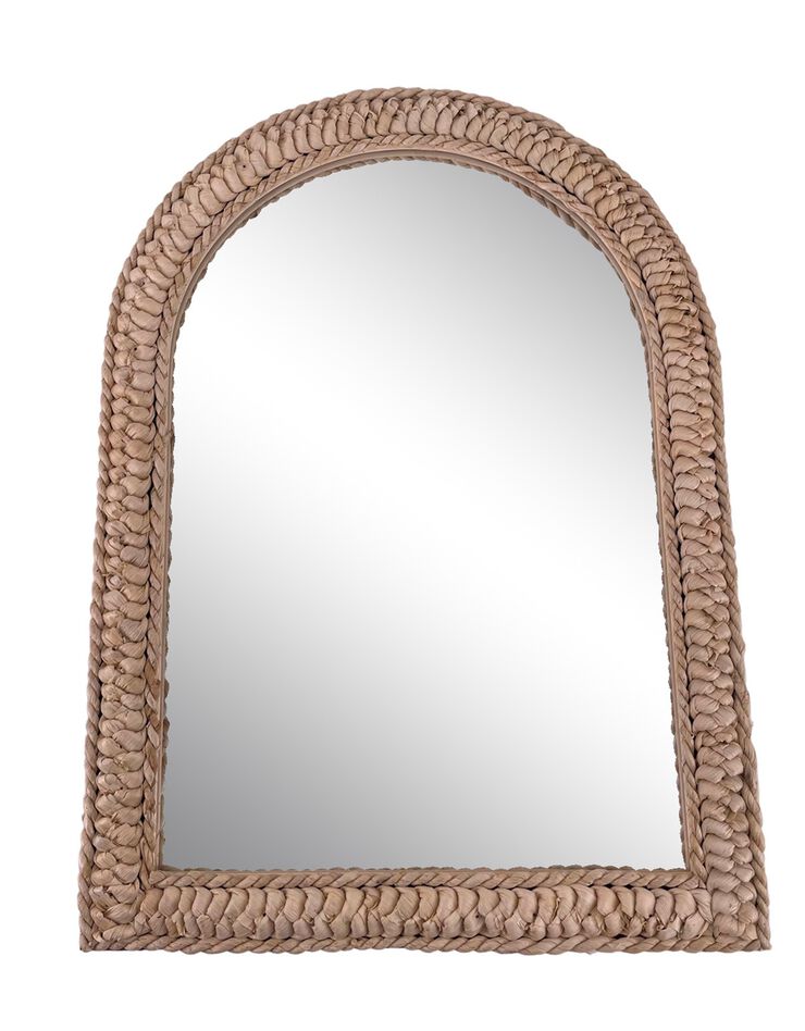 Miroir forme arche - cadre en corde (naturel)