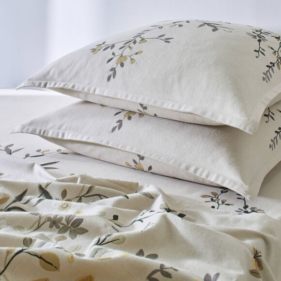 Linge de lit M&eacute;lodie imprim&eacute; - flanelle 150 gr/cm&sup2; (beige)
