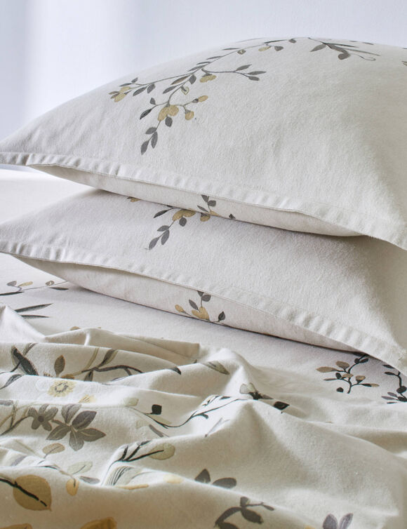 Linge de lit M&eacute;lodie imprim&eacute; - flanelle 150 gr/cm&sup2; (beige)