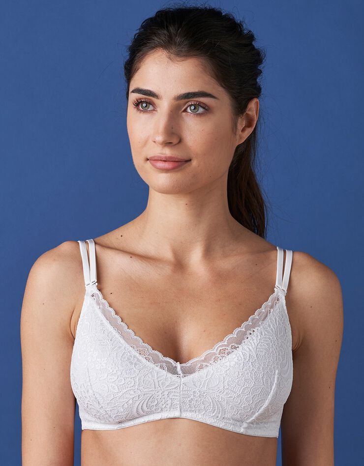 Soutien-gorge forme triangle bretelles repositionnables - sans armatures (blanc) Soutien-gorge forme triangle bretelles repositionnables - sans armatures (blanc)