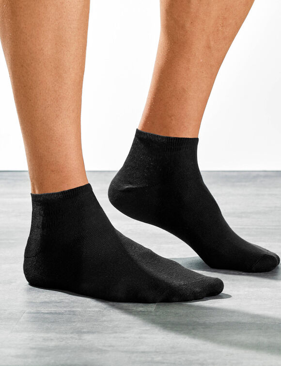 Chaussettes Quarter sport - lot de 5 paires (noir)