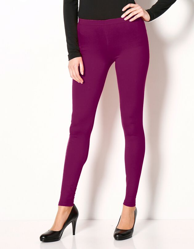 Legging taille élastiquée - lot de 2 (noir + violine)