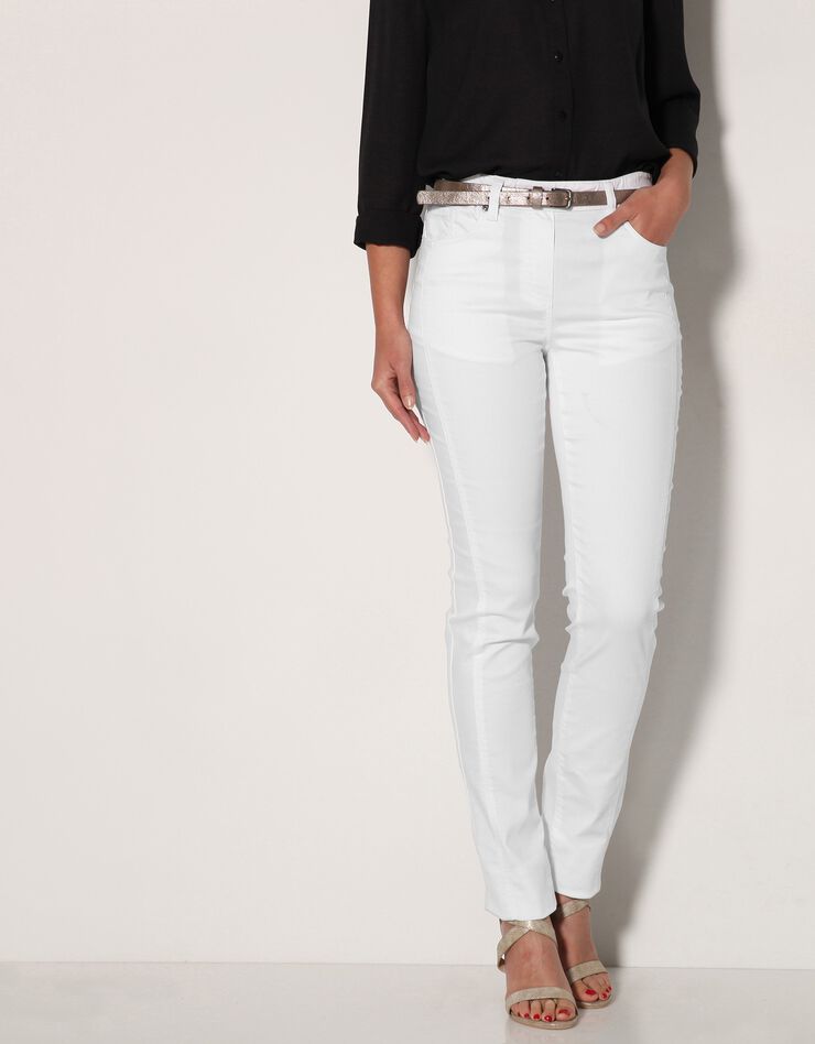 Pantalon stretch coutures affinantes (blanc) Pantalon stretch coutures affinantes (blanc)