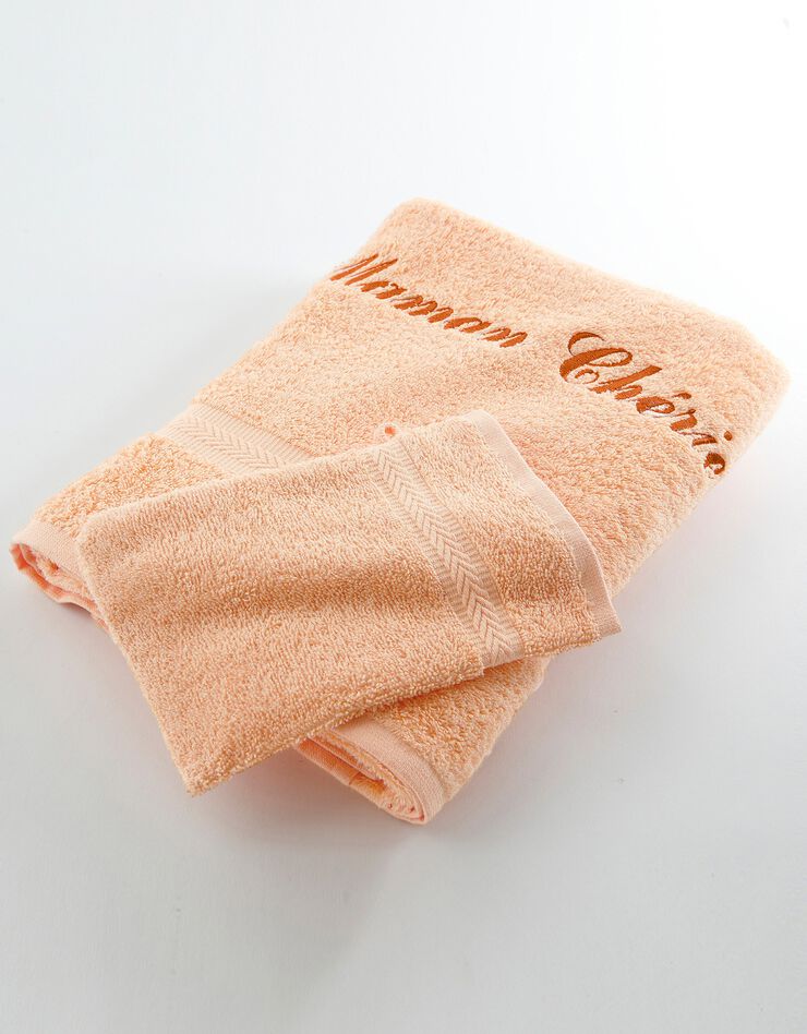 Serviette éponge personnalisable confort moelleux (abricot) Serviette éponge personnalisable confort moelleux (abricot)