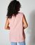Blouse boutonnée col rond (rose grisé)