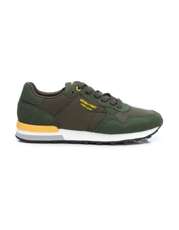 Baskets style running à lacets, 71859 (kaki)