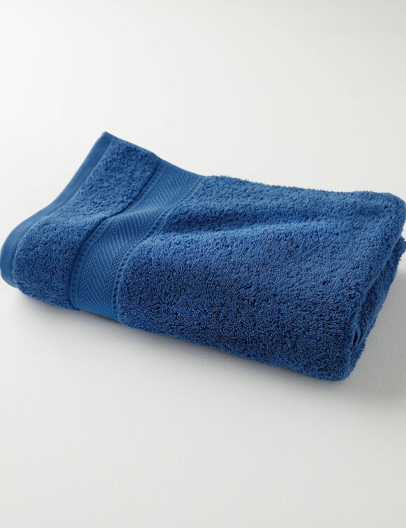 Collection serviettes de bain unies 540g/m2 confort luxe  (bleu)