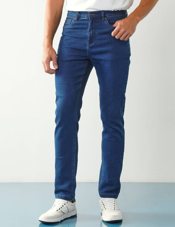 Jean droit 5 poches denim ultra stretch - L32 (stone)