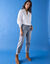 Jean stretch coupe mom (gris)