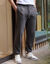 Pantalon jogging molleton bas élastiqué (anthracite chiné)