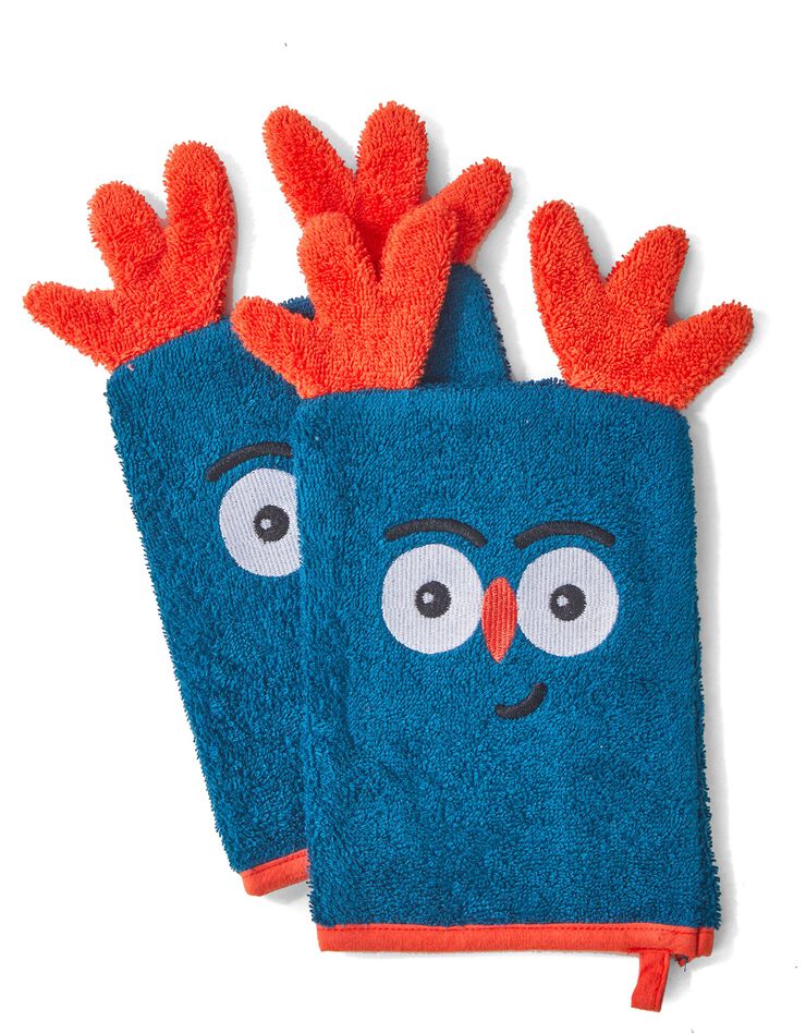 Collection éponge enfant brodée chouki - 380g/m2 (bleu paon) Collection éponge enfant brodée chouki - 380g/m2 (bleu paon)