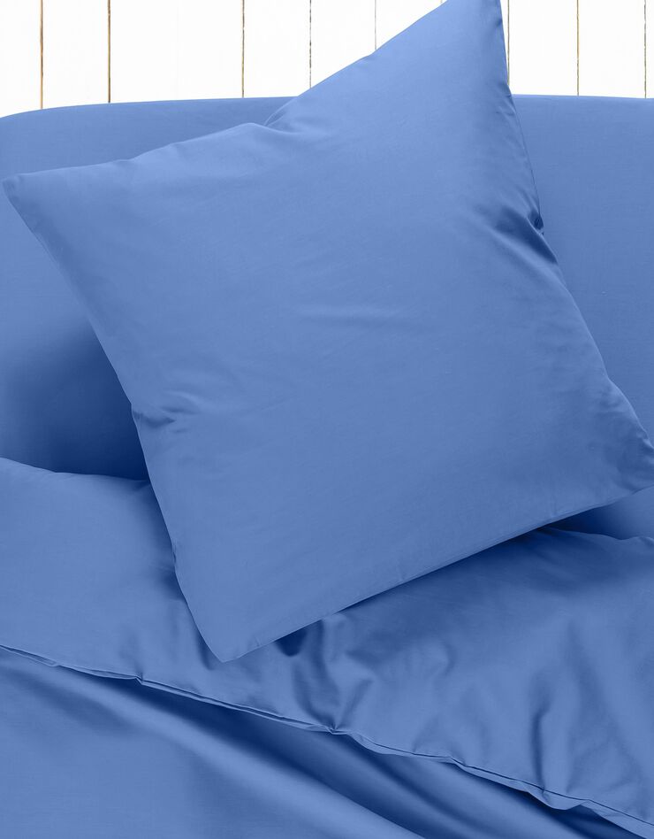 Linge de lit enfant - coton uni (bleu océan)
