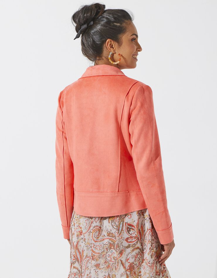 Blouson zippé suédine manches longues (paprika) Blouson zippé suédine manches longues (paprika)