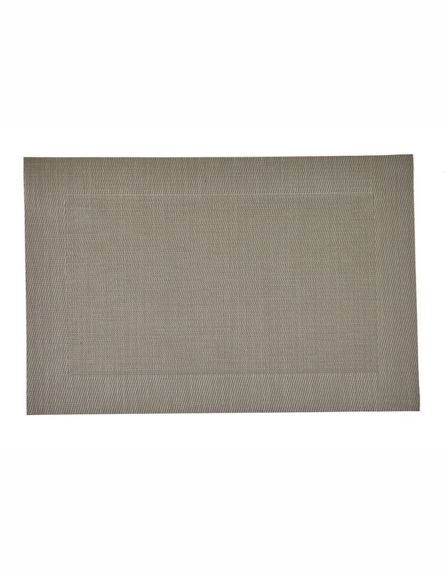 Lot de 4 sets de table - vinyle tressé (taupe)