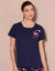 Tee-shirt pyjama manches courtes (marine)