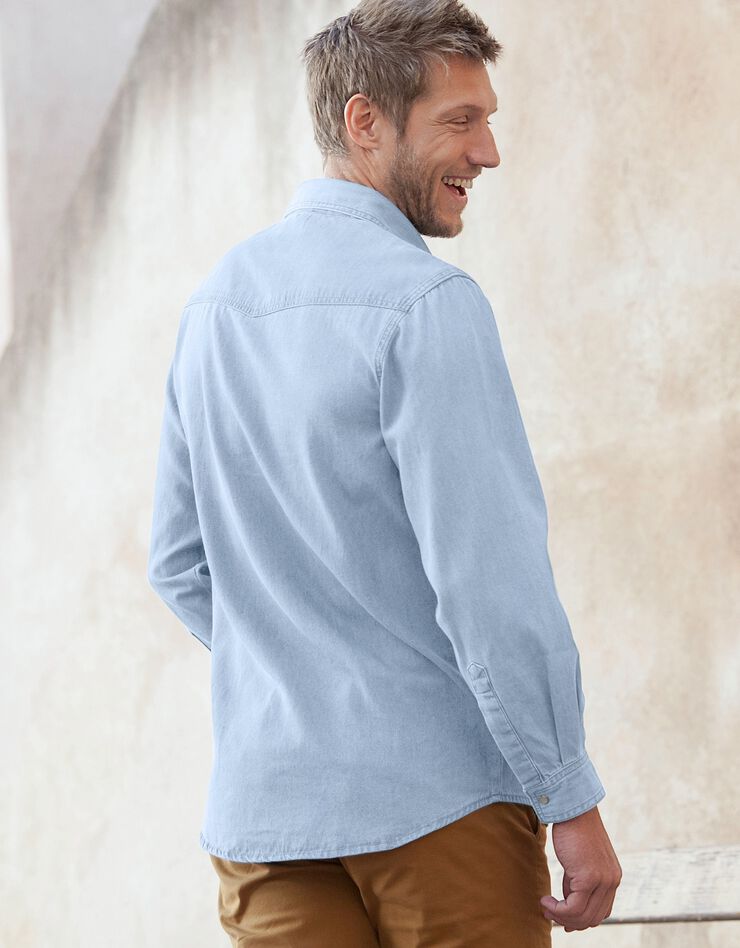 Chemise jean "western" (bleached)