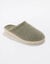 Chaussons mules compensées éponge largeur confort (kaki)