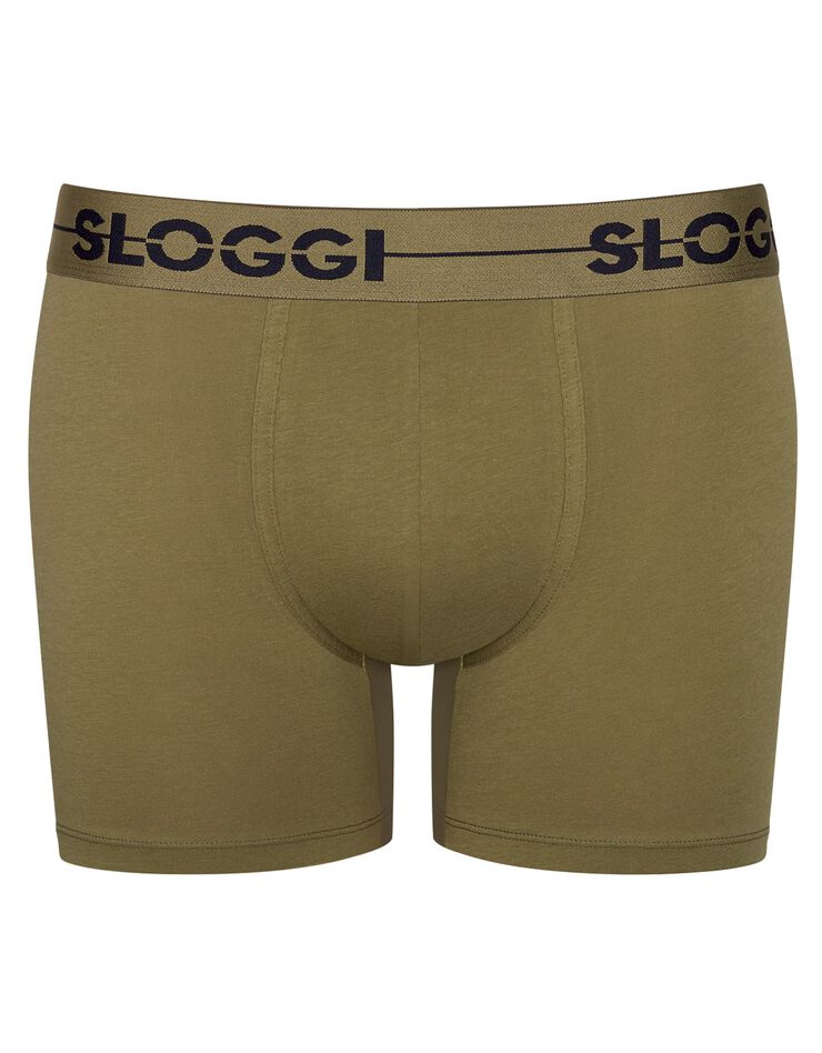 Boxer coupe short "Go"- lot de 2 (kaki + gris) Boxer coupe short "Go"- lot de 2 (kaki + gris)